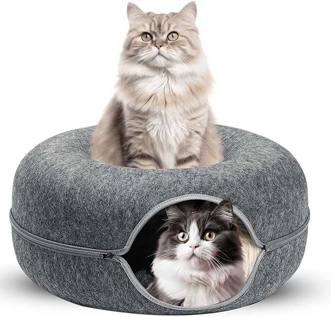 2-in-1 Donut Bed for Cats and Cave