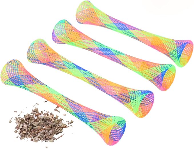 Flexible Cat Toys - Flexible Mesh Wands for Interactive Play