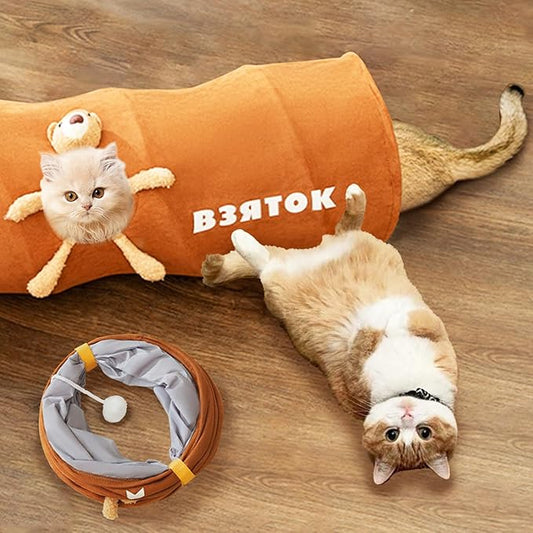 Collapsible Play Tunnel for Cats