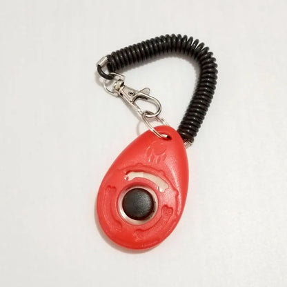 Dog Trainer Clicker - Ergonomic Clicker with Spiral and Carabiner