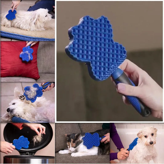 Multifunctional Silicone Dog Brush with Massage Function for Gentle Grooming