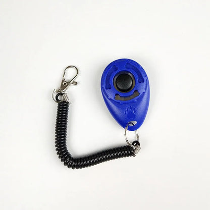 Dog Trainer Clicker - Ergonomic Clicker with Spiral and Carabiner