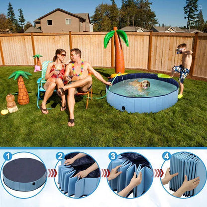 Foldable Dog Pool for Garden and Outdoors