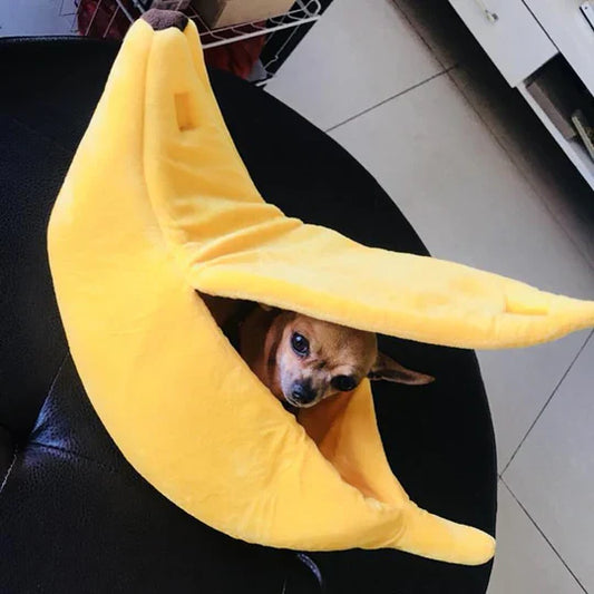 Banana-Shaped Pet Bed