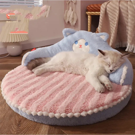 Cozy Bear-Shaped Bed for Cats and Small Dogs with Backrest