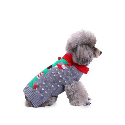 Christmas Dog Jumper with Snowflakes