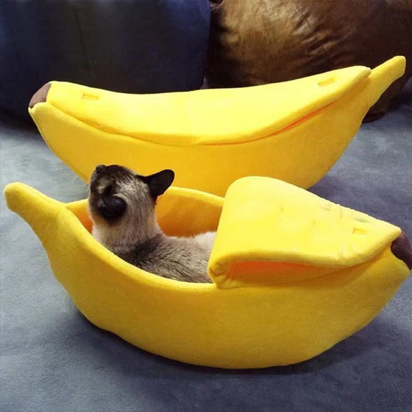 Banana-Shaped Pet Bed
