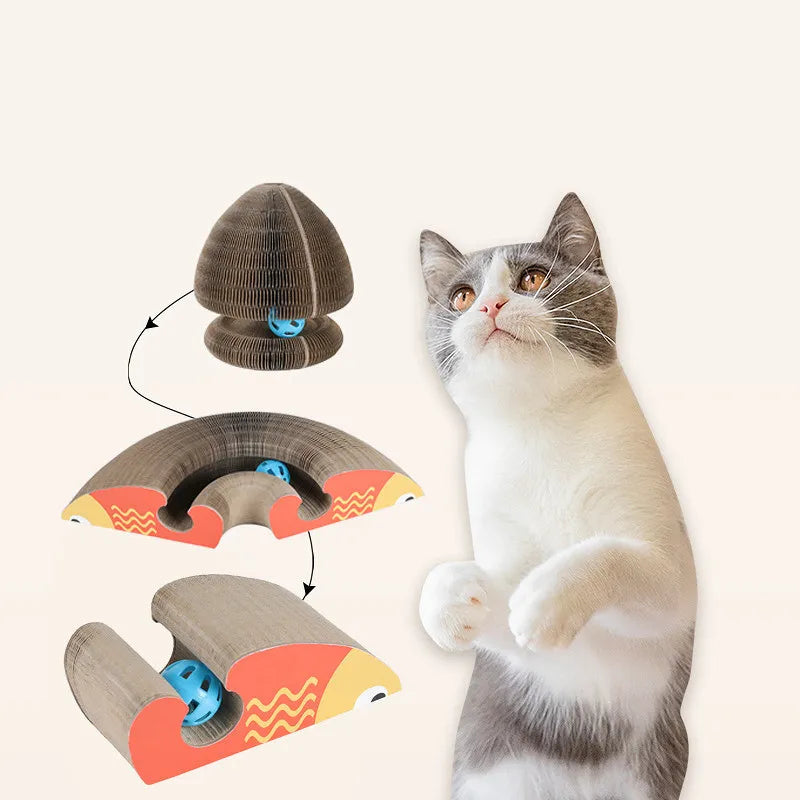 Cat Scratching Toys - With Interactive Ball for Fun Scratching in Different Styles