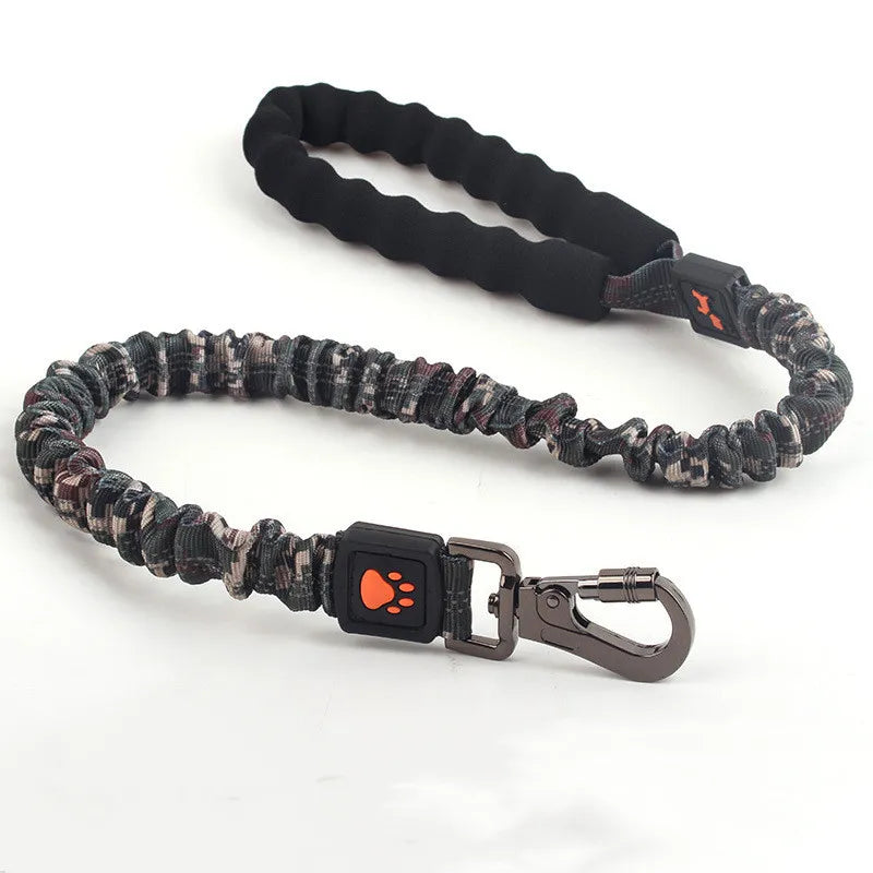 Elastic Dog Leash with Shock Absorber - Adjustable Nylon Leash for Dogs