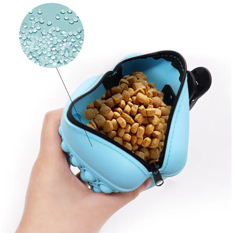 Pop-It Keychain with Zipper - Stress Relief Toy and Storage Bag