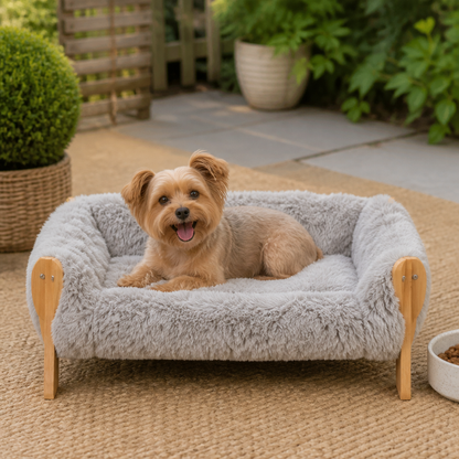 Luxury Elevated Solid Wood Dog Couch Bed