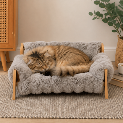 Luxury Elevated Solid Wood Pet Couch Bed