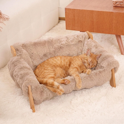 Luxury Elevated Solid Wood Pet Couch Bed