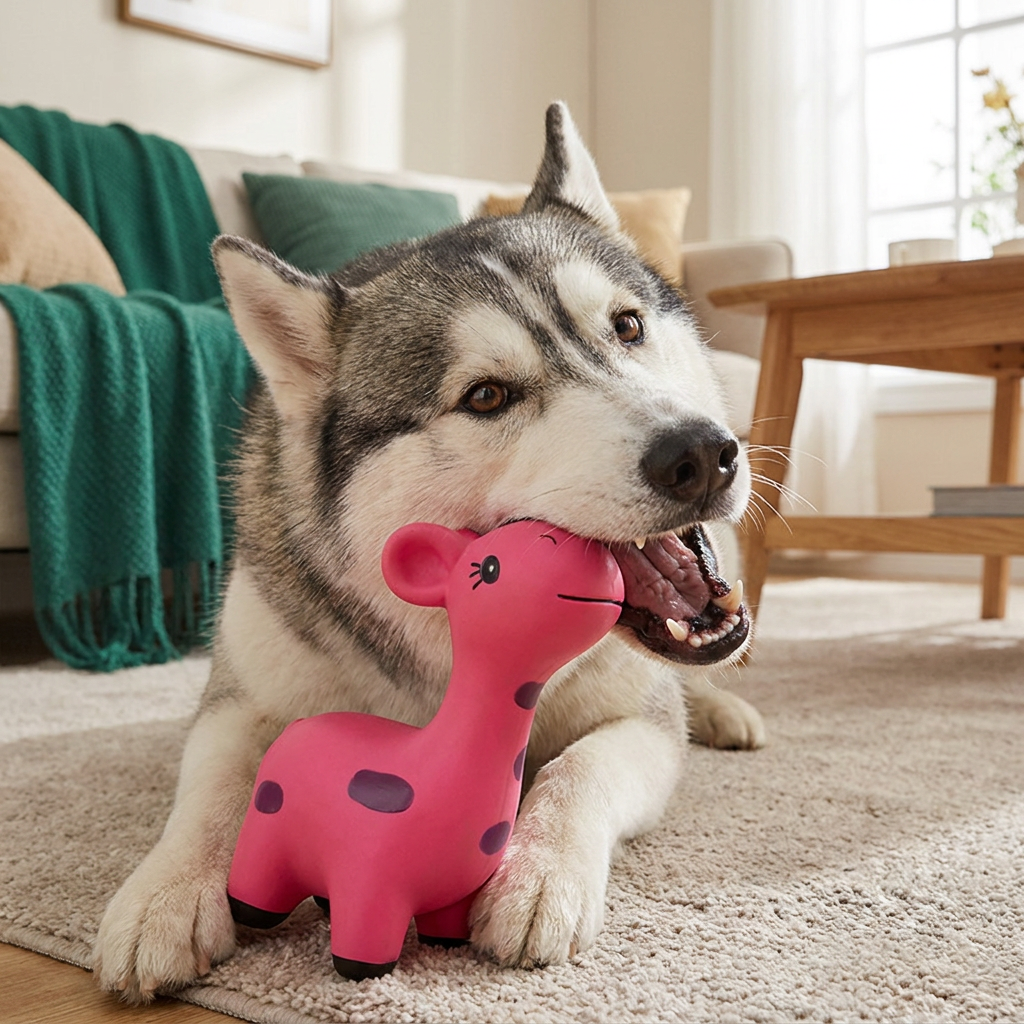 Squeaky Latex Deer Chew Dog Toy