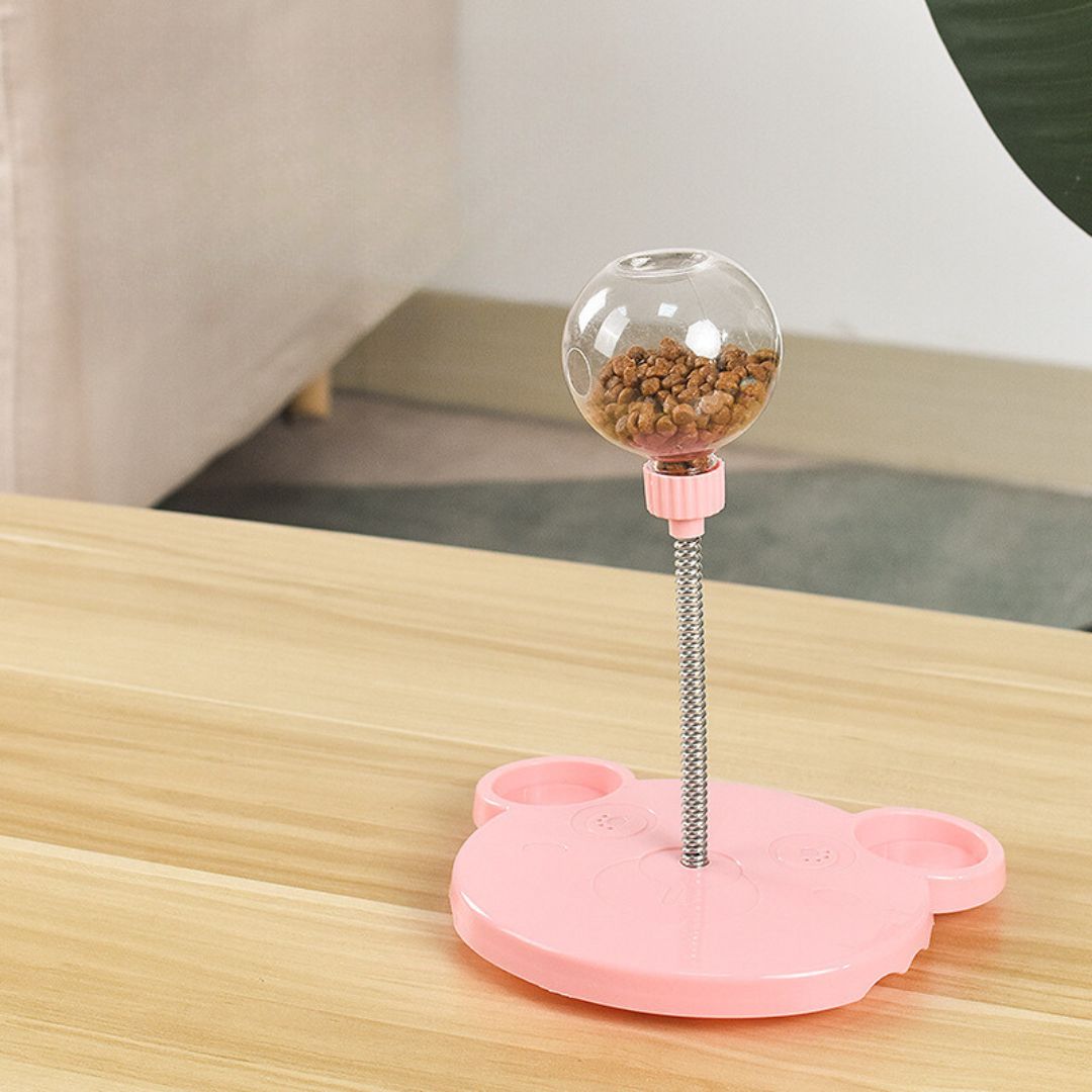 Treat-Dispensing Wobbling Toy for Cats