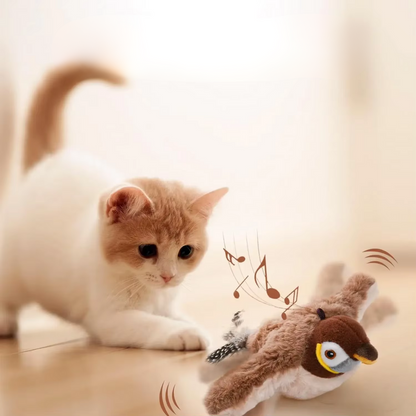 Squawking Parrot Bird Toy for Cats