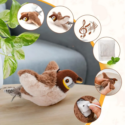 Squawking Parrot Bird Toy for Cats