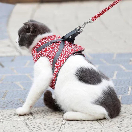 Breathable Harness for Cats with Leash for Outdoor Walks