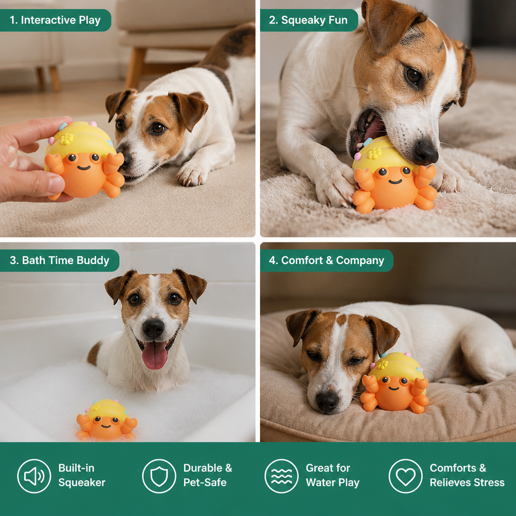 Cute Squeaky Ocean Animal Dog Toy