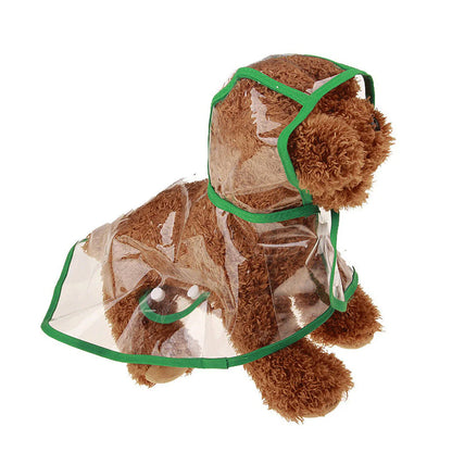 Transparent Waterproof Dog Raincoat