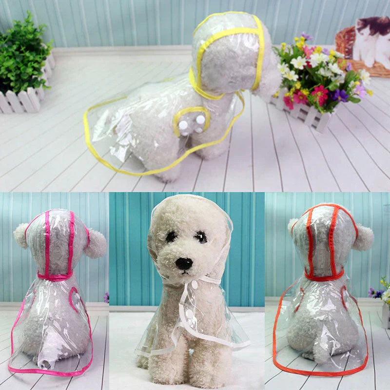 Transparent Waterproof Dog Raincoat