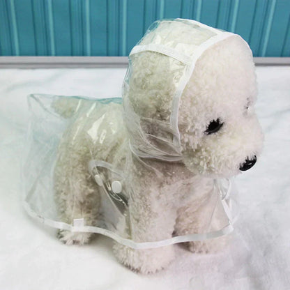Transparent Waterproof Dog Raincoat