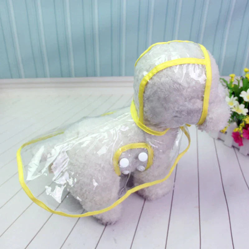Transparent Waterproof Dog Raincoat