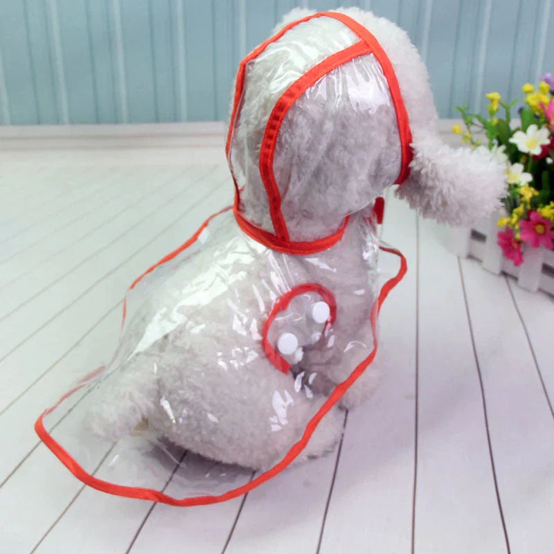 Transparent Waterproof Dog Raincoat