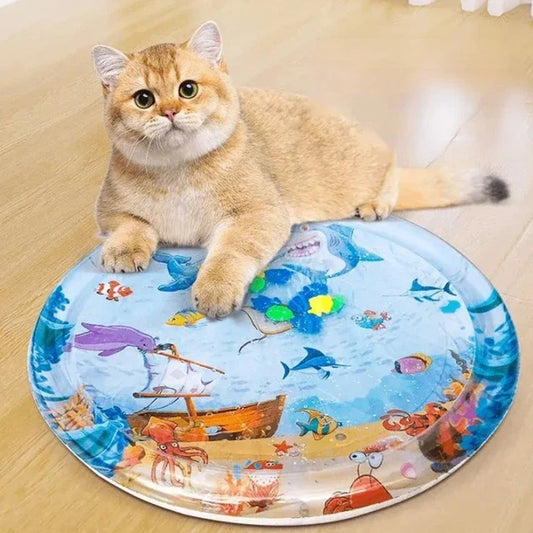 Water Mat for Cats Game & Cool (Round)