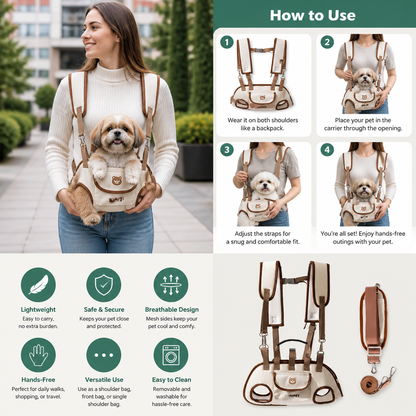 Adjustable Pet Shoulder Carrier Bag for Small Dogs and Cats