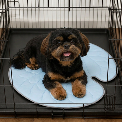 Cooling Leaf-Shaped Pet Mat – Washable Summer Mat with Non-Slip Bottom
