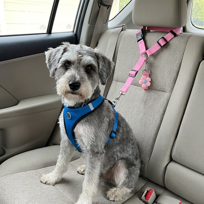 Adjustable Dog Seat Belt Harness for Safe and Comfortable Car Travel