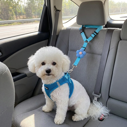 Adjustable Dog Seat Belt Harness for Safe and Comfortable Car Travel