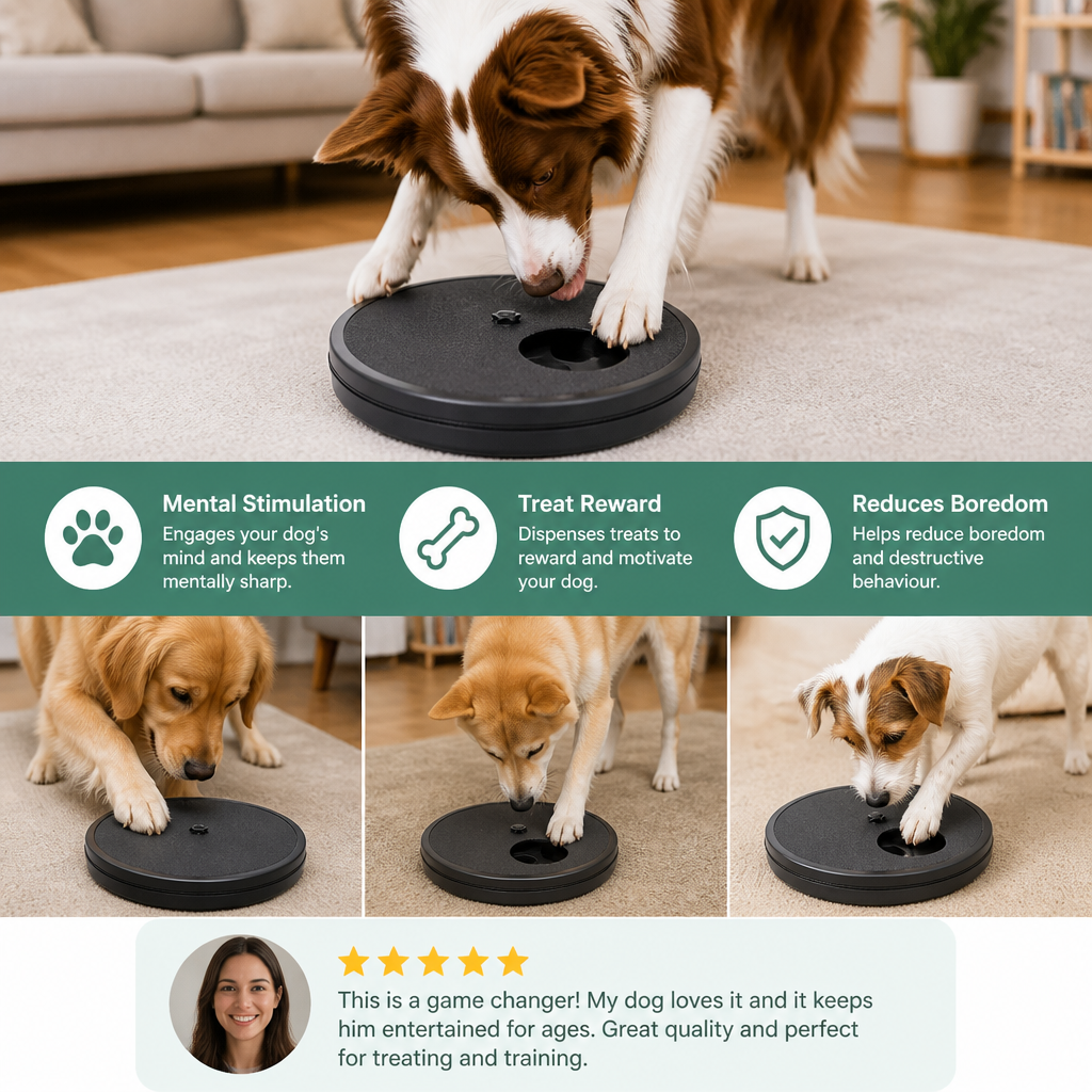 3-in-1 Interactive Dog Nail Scratch Toy with Treat Dispenser