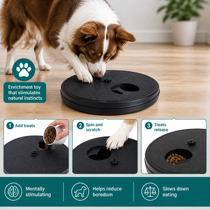 3-in-1 Interactive Dog Nail Scratch Toy with Treat Dispenser