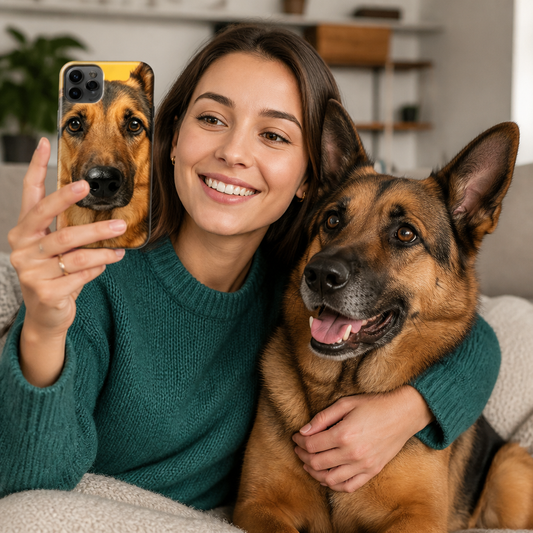 Personalized Pet Photo Phone Case with 3D Squeezable Nose