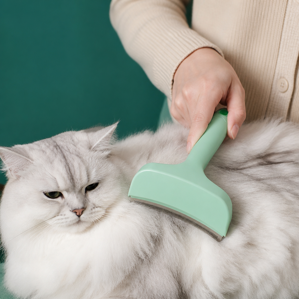 Cat Deshedding Undercoat Rake – Extra-Wide Grooming Tool for Loose Fur & Long Hair
