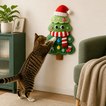 2in1 Woven Self-Adhesive Cat Scratching Mat & Furniture Protector with Interactive Toy