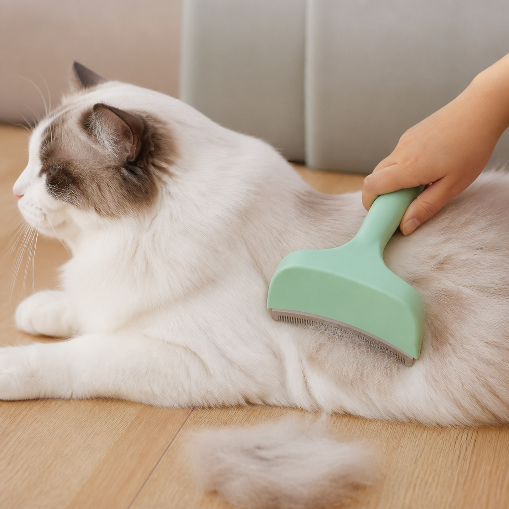 Cat Deshedding Undercoat Rake – Extra-Wide Grooming Tool for Loose Fur & Long Hair