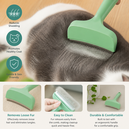 Cat Deshedding Undercoat Rake – Extra-Wide Grooming Tool for Loose Fur & Long Hair