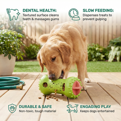 3-in-1 Dog Chew Toy – Slow Feeder, Treat Dispenser & Dental Care