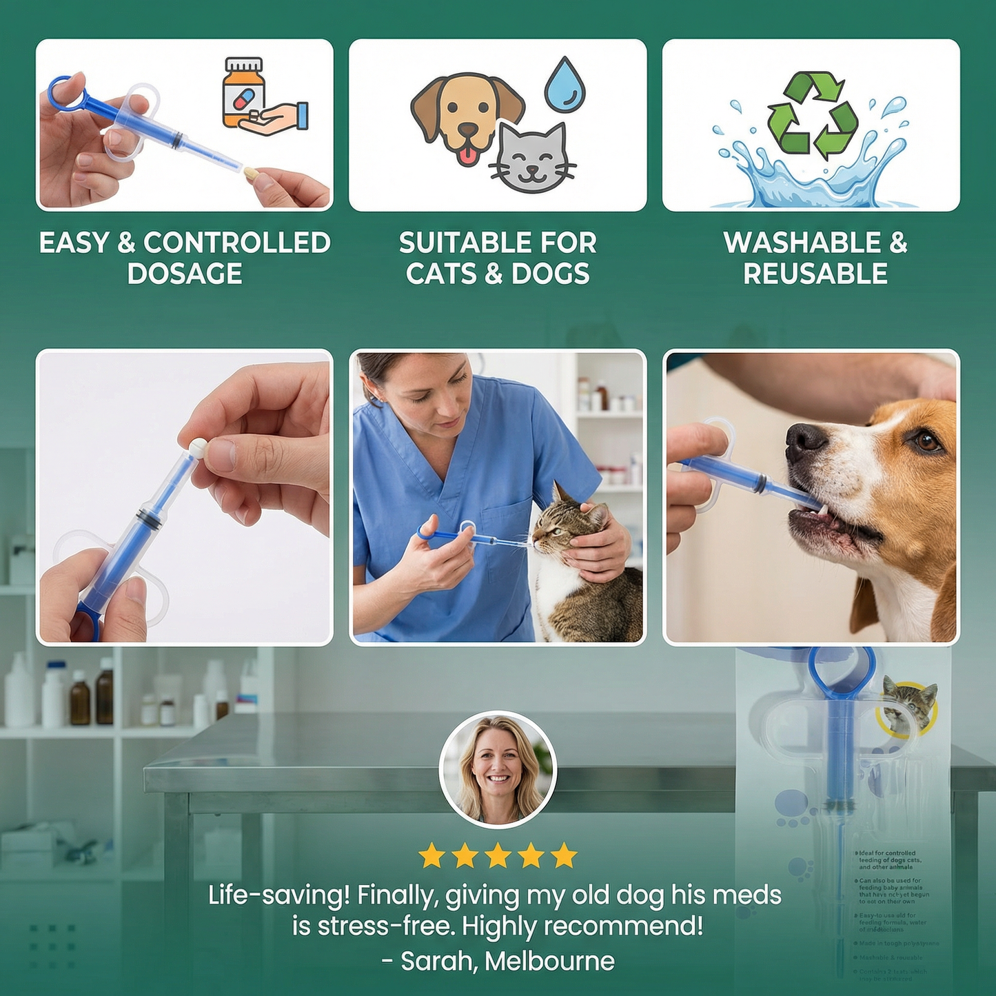 Pet Pill Shooter – Easy Medicine Feeder for Cats & Dogs