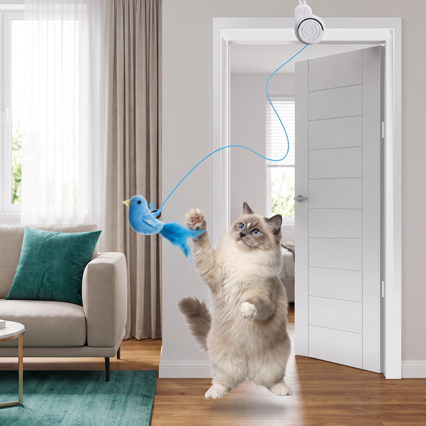 Automatic Flying Bird Cat Toy – Rechargeable Interactive Hanging Teaser