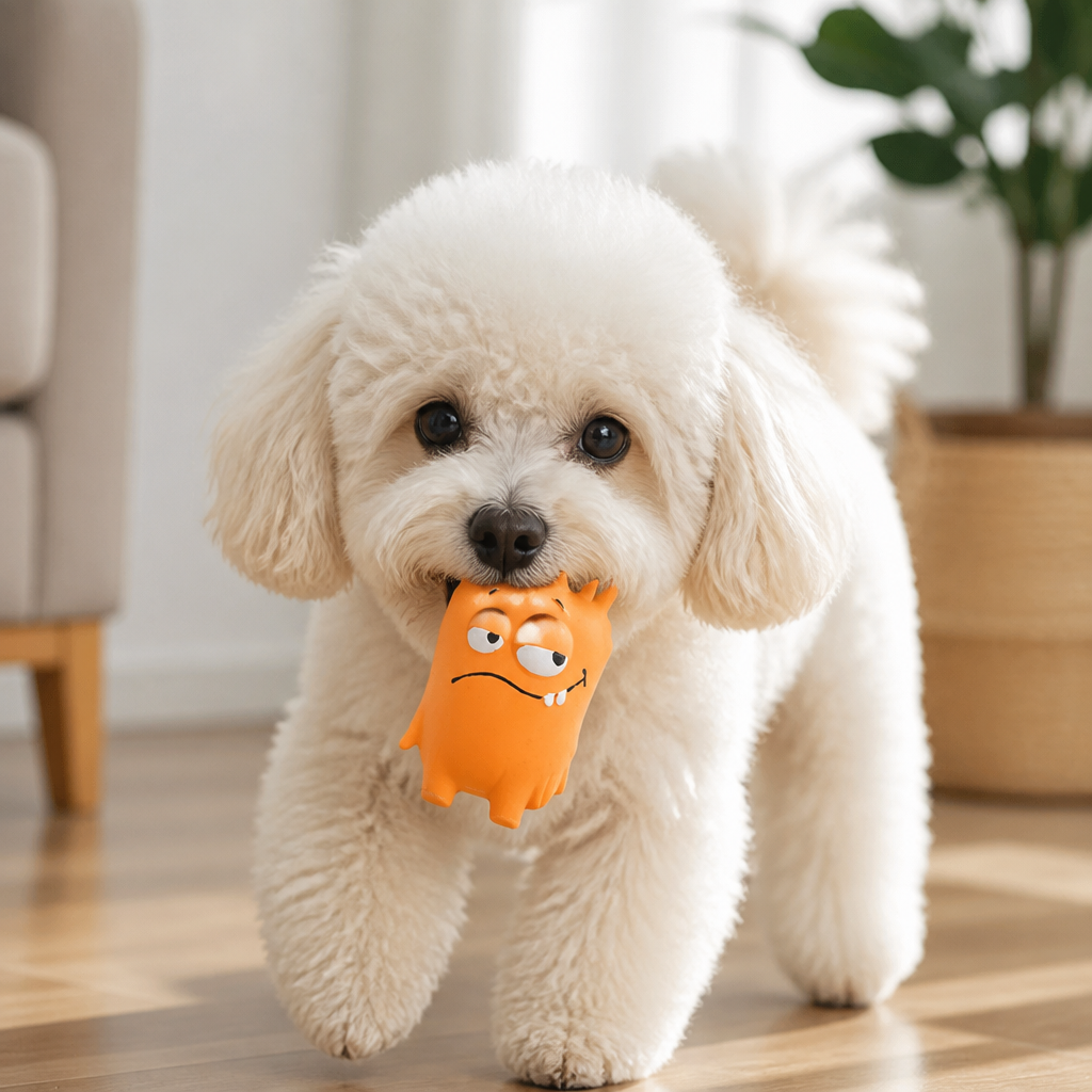 Durable Natural Monster Latex Dental Squeaky Dog Toy