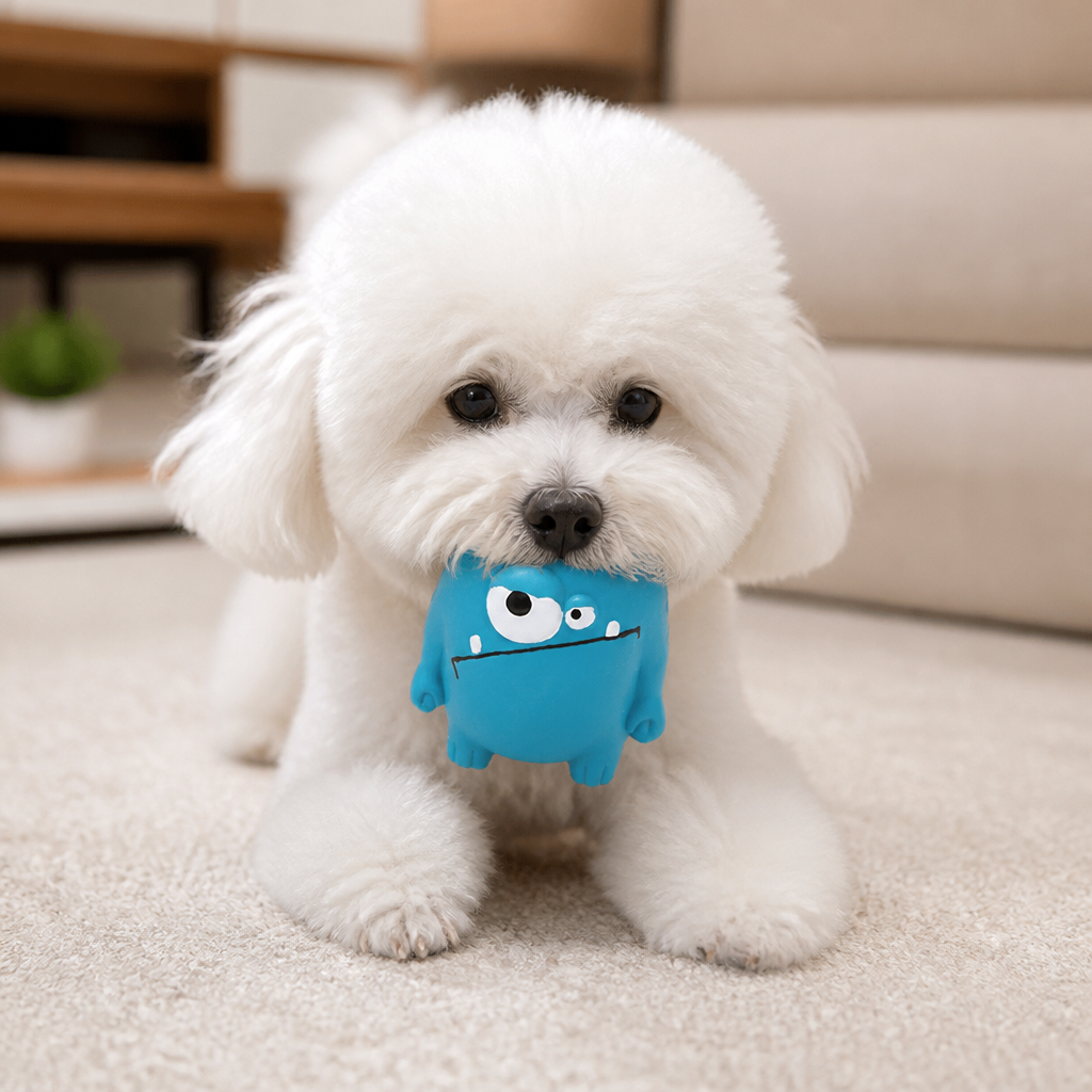 Durable Natural Monster Latex Dental Squeaky Dog Toy