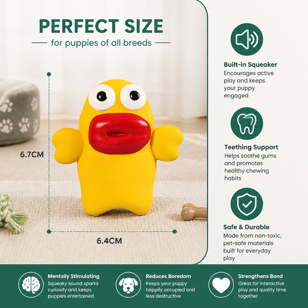 Interactive Chew & Squeak Puppy Toy