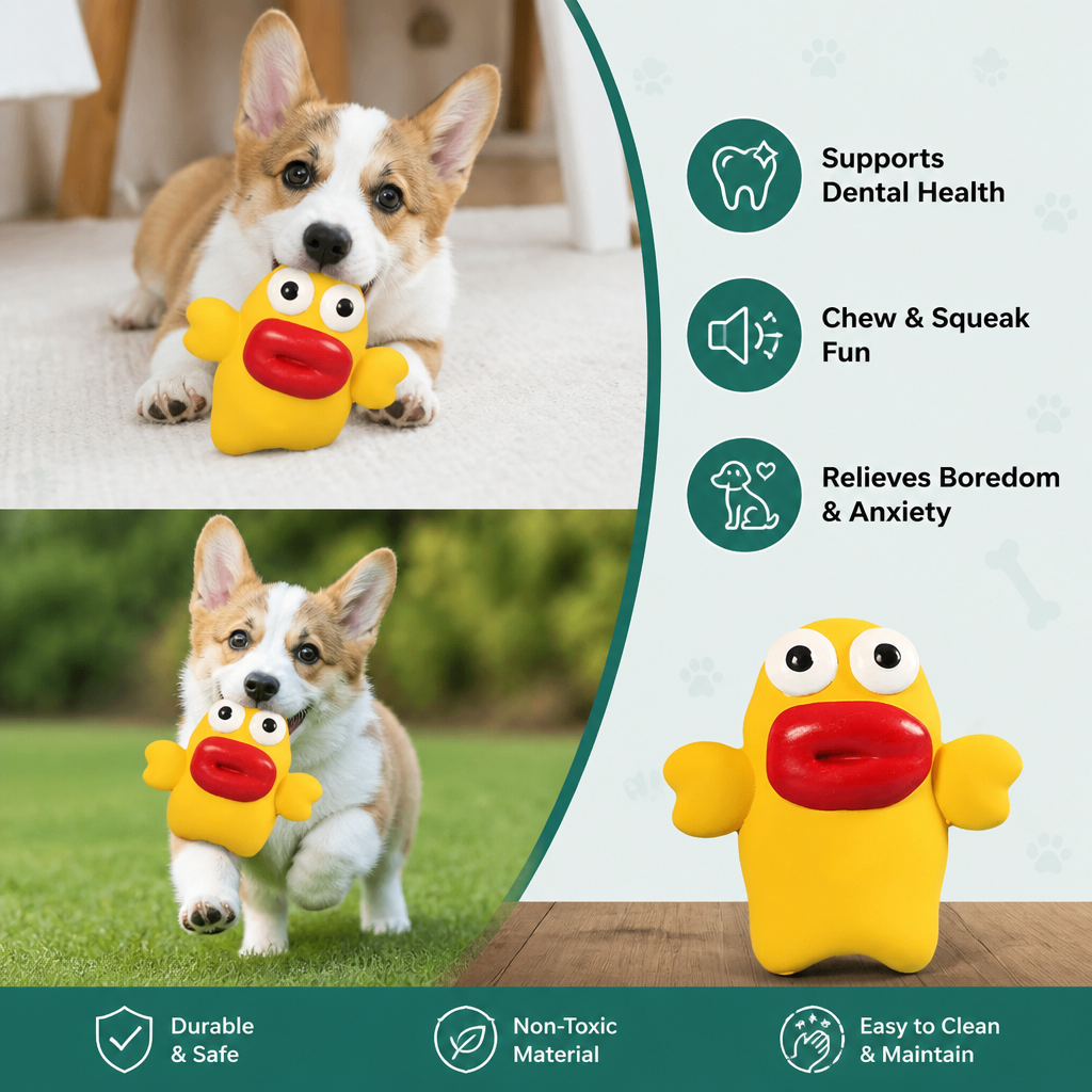 Interactive Chew & Squeak Puppy Toy