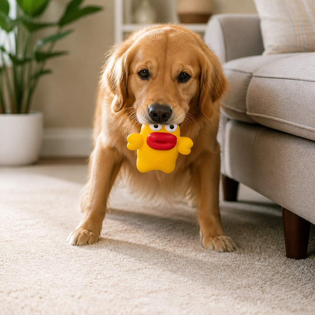 Interactive Chew & Squeak Puppy Toy
