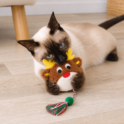 Christmas Catnip Rope Teaser Cat Toy