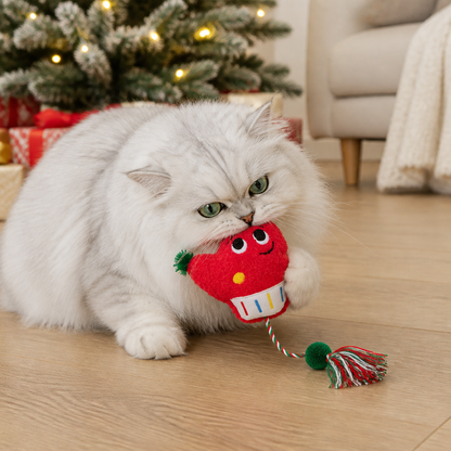 Christmas Catnip Rope Teaser Cat Toy